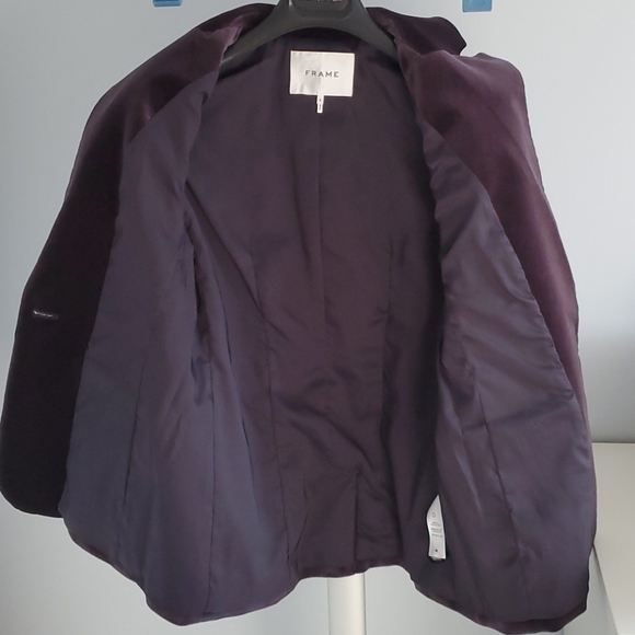 Frame Le Velvet Blazer Midnight Navy Size 4 BNWOT - Picture 10 of 13
